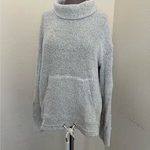 Ladies off white textured pullover